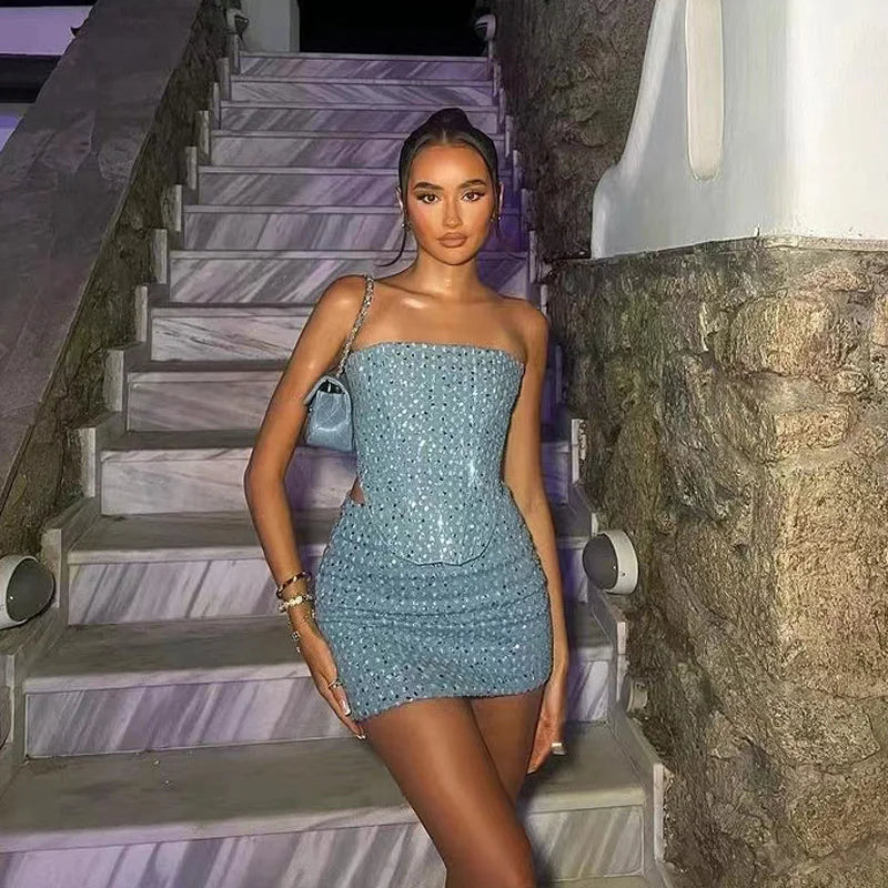 Summer Nightclub Outfits 2 Piece Sets