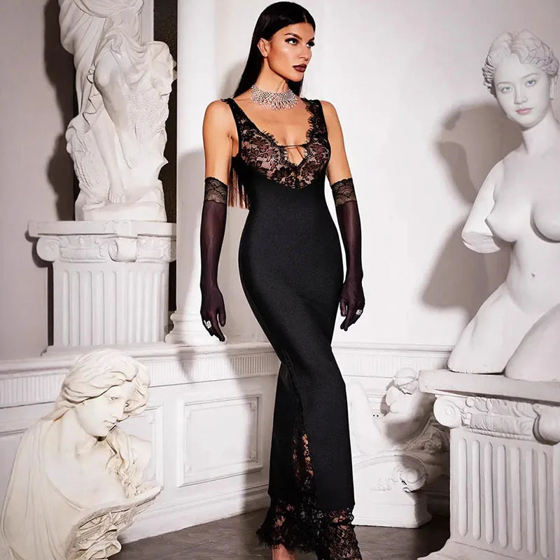 Spagheti Strap Dresses Deep V Neck