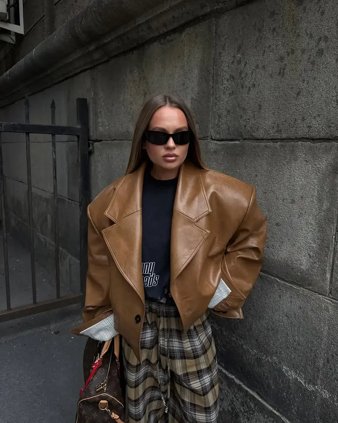 Leather Short Jacket