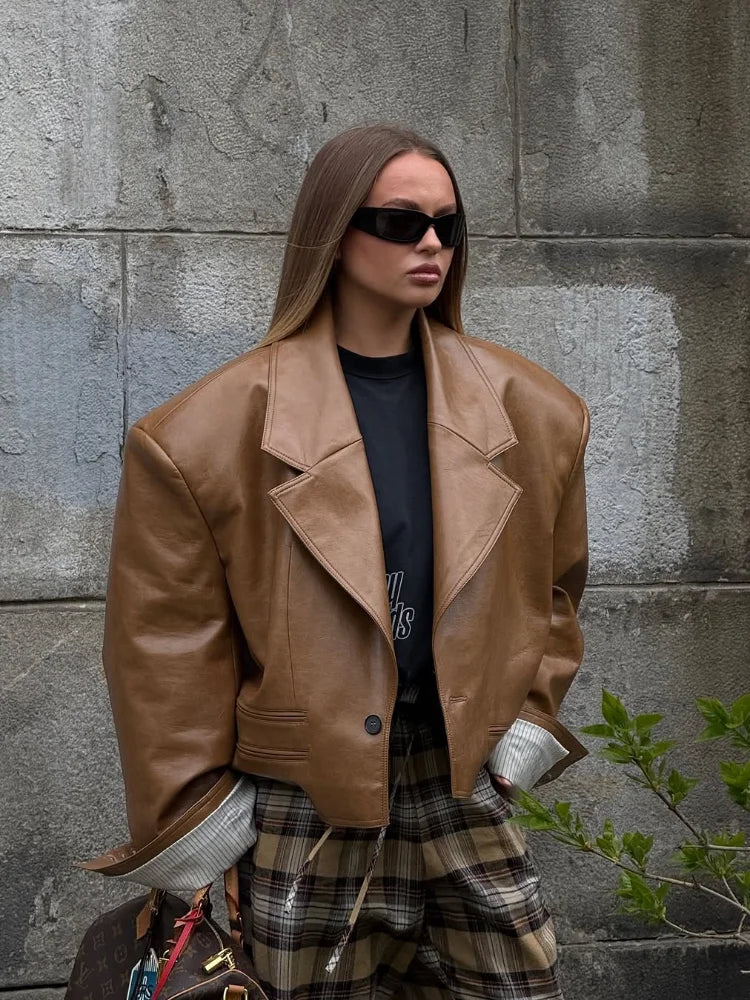 Leather Short Jacket