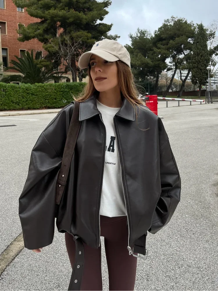 Leather Short Jacket Women