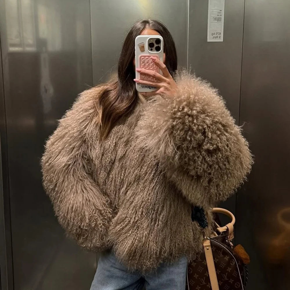 Shearling Oversized Coat