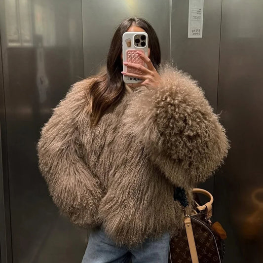 Shearling Oversized Coat