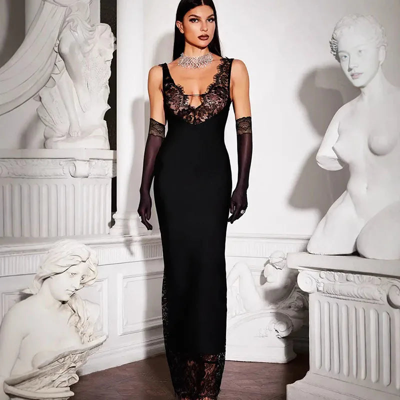Spagheti Strap Dresses Deep V Neck