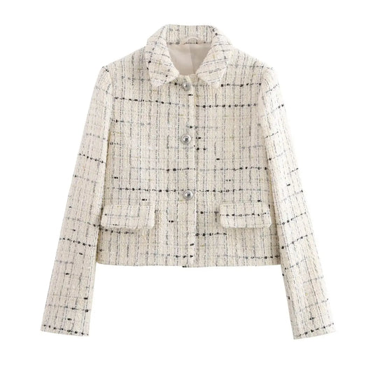 Long Sleeved Lapel Short Suit Jacket