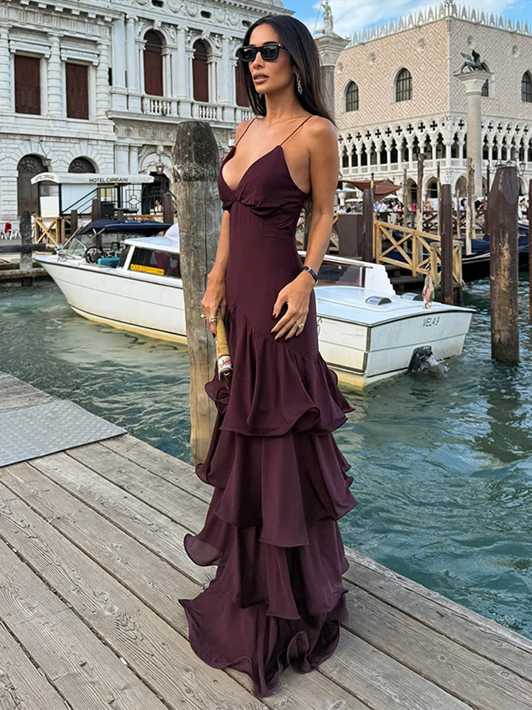 Sexy Ruffles Sling Dress