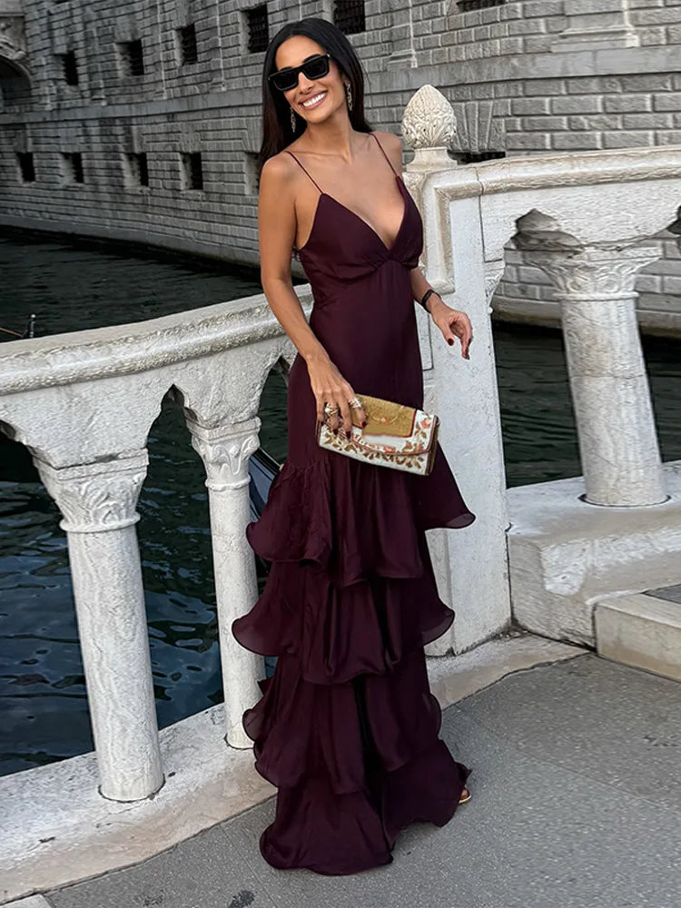 Sexy Ruffles Sling Dress