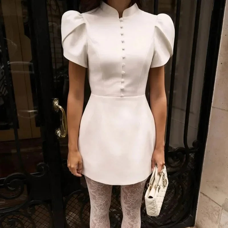 Elegant Puff Sleeve Dress