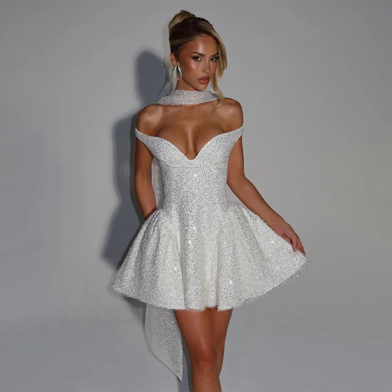 Backless Sexy A-line Dress Women