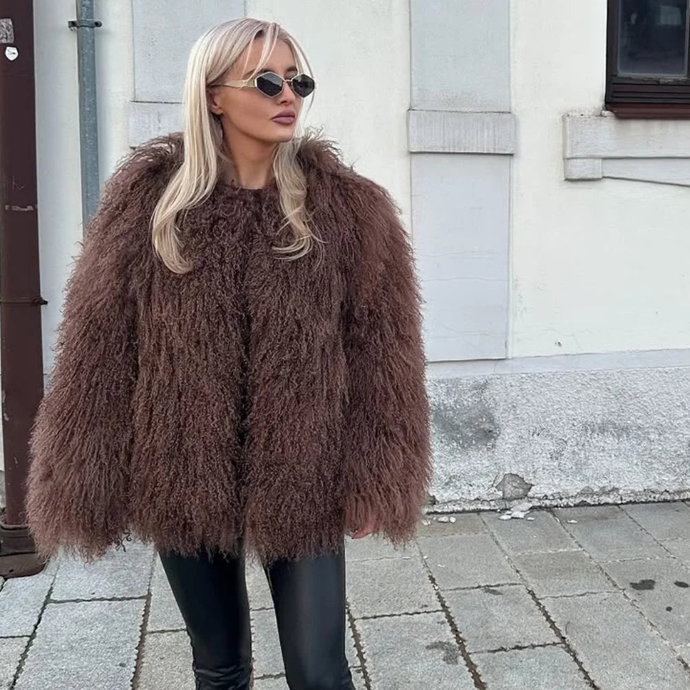Shearling Oversized Coat