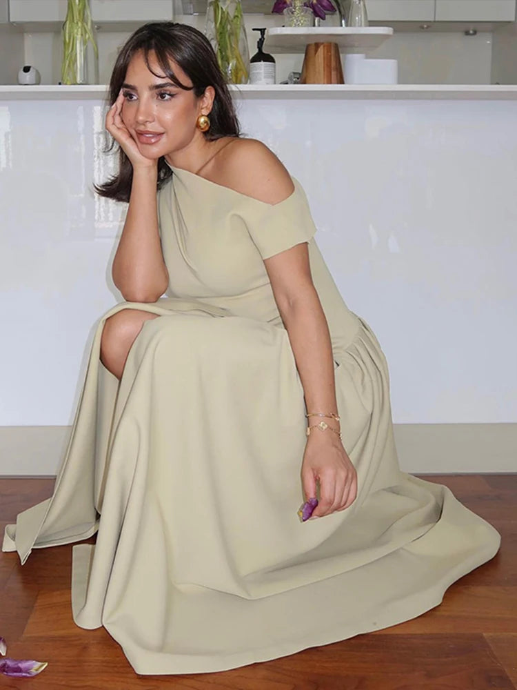 Ruched Vestido Longo  Dresses
