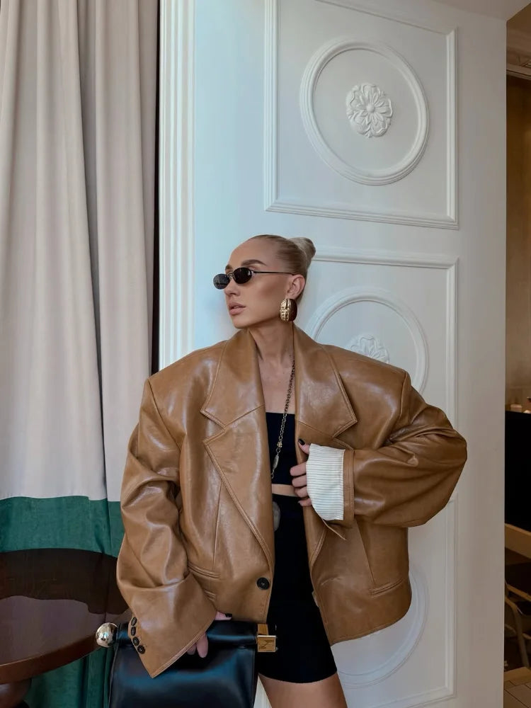 Leather Short Jacket