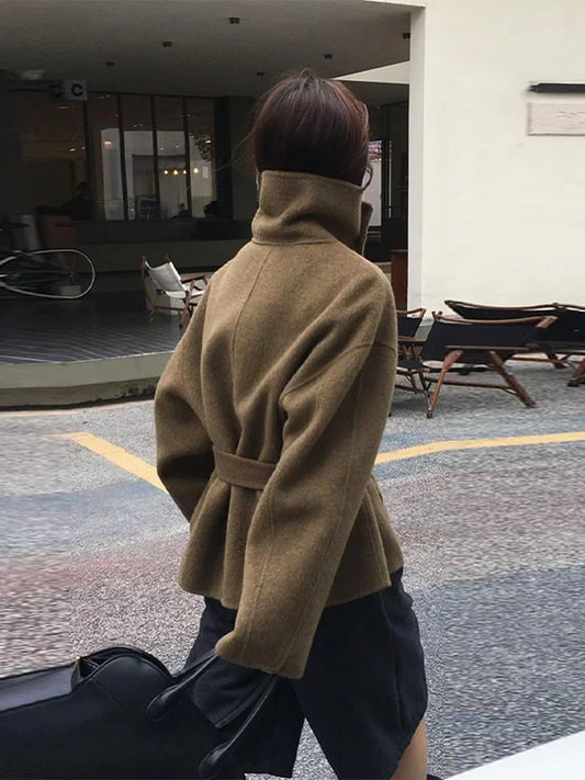 Women Faux Fur High Neck