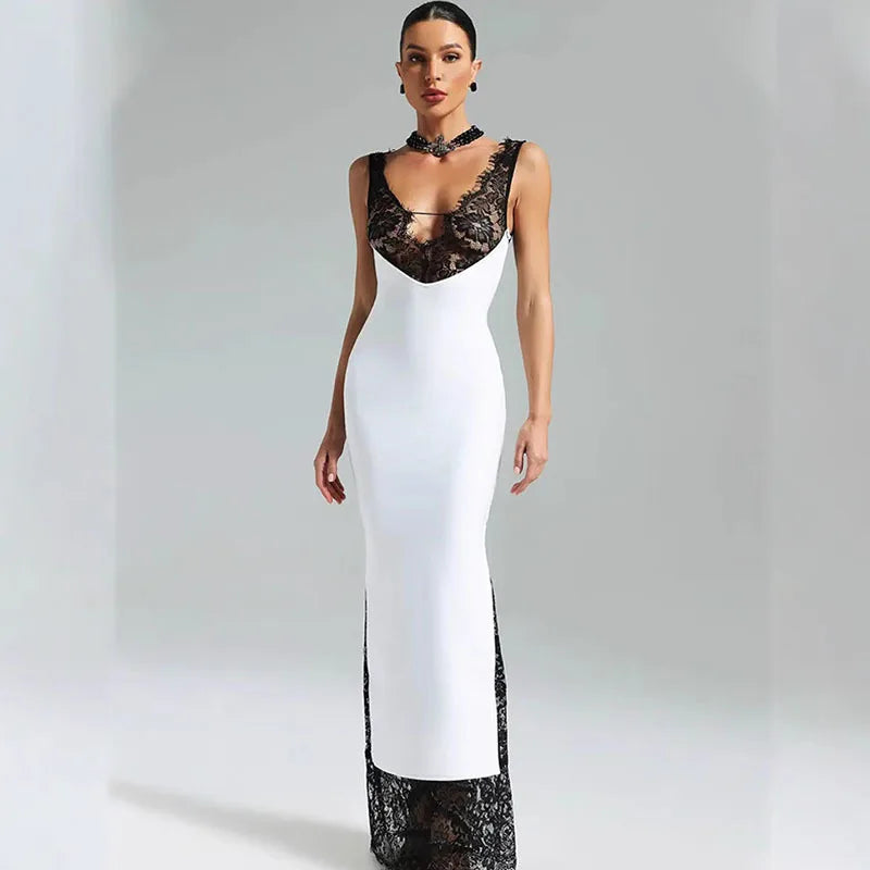 Spagheti Strap Dresses Deep V Neck